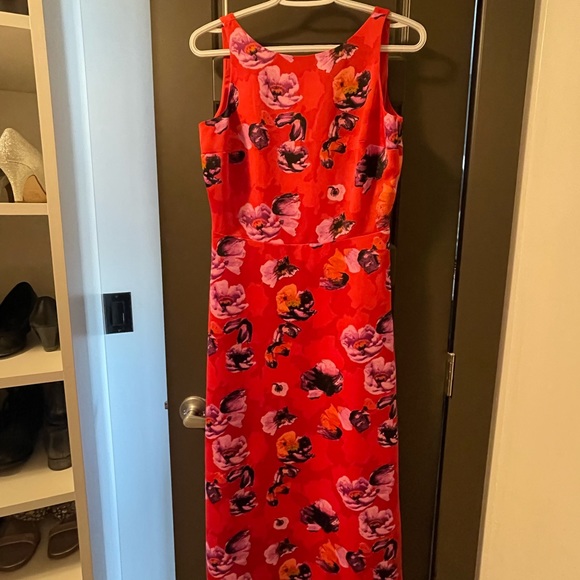 Banana Republic, Size 2, red floral dress - Picture 1 of 4